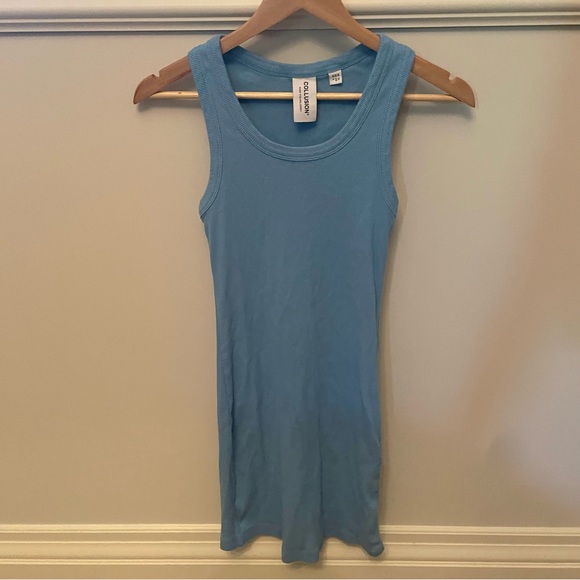 Blue Ribbed Bodycon Dress - Picture 1 of 2